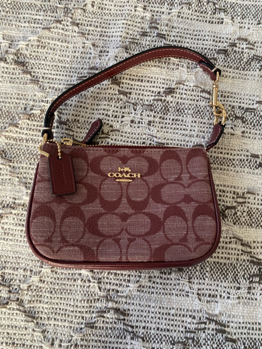 Coach Mini Handbag in Maroon